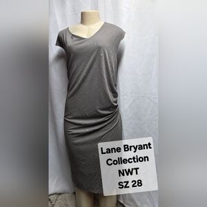 Lane Bryant Charcoal Studded Mini Dress